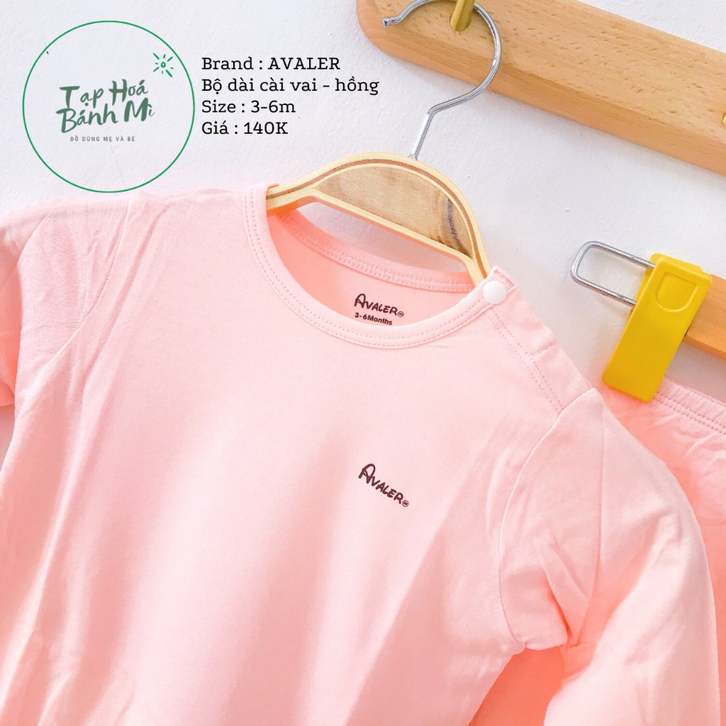 Bộ dài cài vai Avaler màu trơn - size 3-6m - 3 mẫu