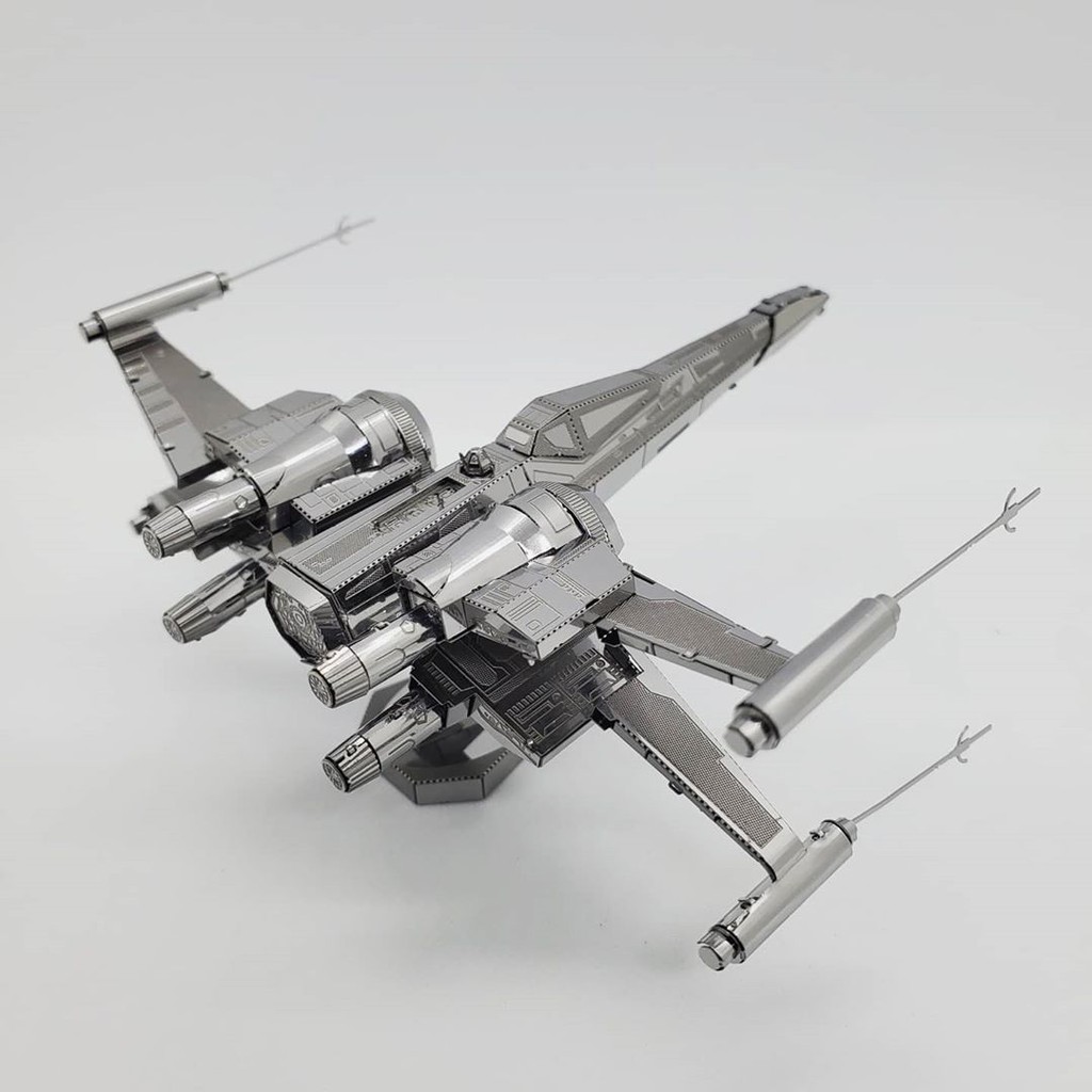 Mô hình 3D kim loại Phi thuyền X-Wing Fighter phim Star Wars, Mô hình lắp ráp 3D thép không gỉ cao cấp - Chưa Lắp