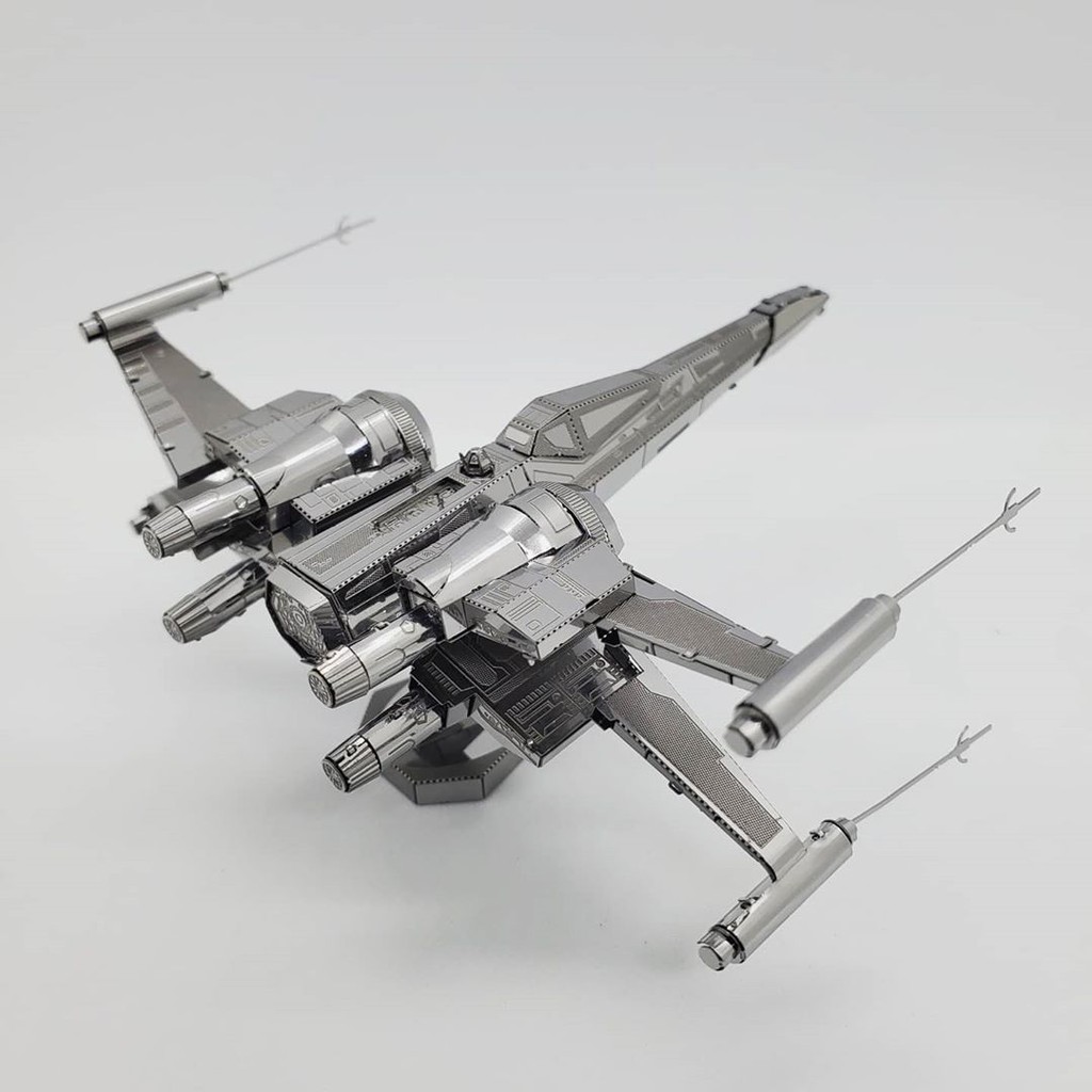 Mô hình 3D kim loại Phi thuyền X-Wing Fighter , Mô hình lắp ráp 3D thép không gỉ cao cấp - Chưa Lắp