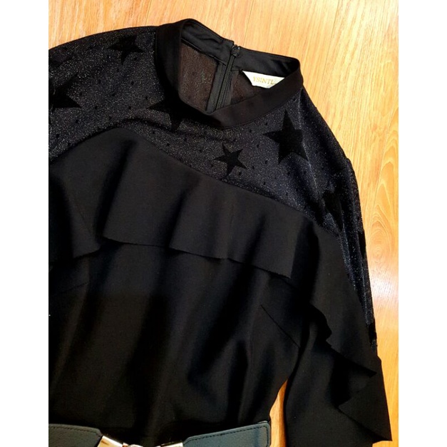 Đầm đen thu đông cách điệu sz M L