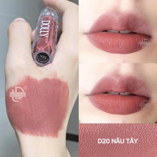 Son kem lì Dolly Diamond màu Nâu tây sang chảnh mềm mịn như nhung không chất độc hại