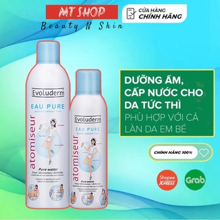 Xịt khoáng evoluderm atomiseur eau pure dưỡng da, cấp ẩm 150ml & 400ml