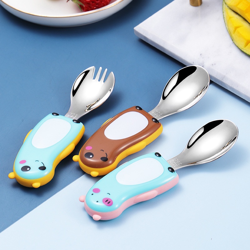 Bộ thìa nĩa tập ăn cho bé Yeahcook