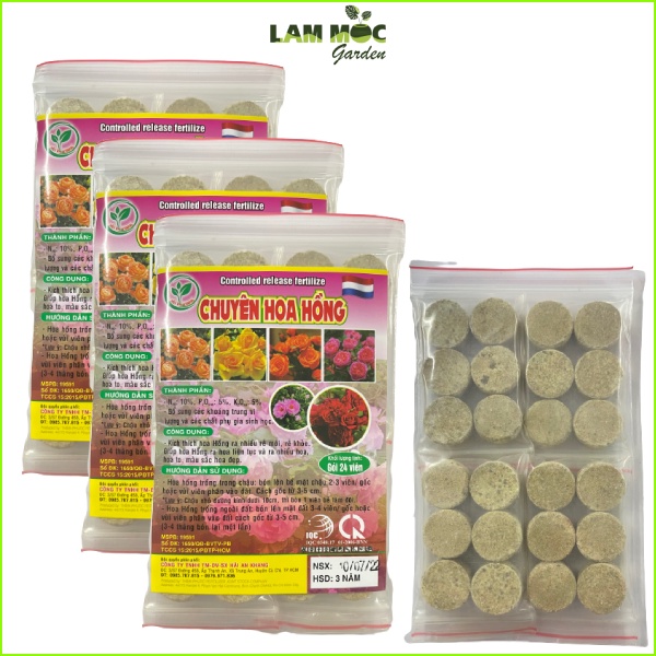 Phân Bón Hoa Hồng - Vỉ 24 Viên Bỏ Vào Góc