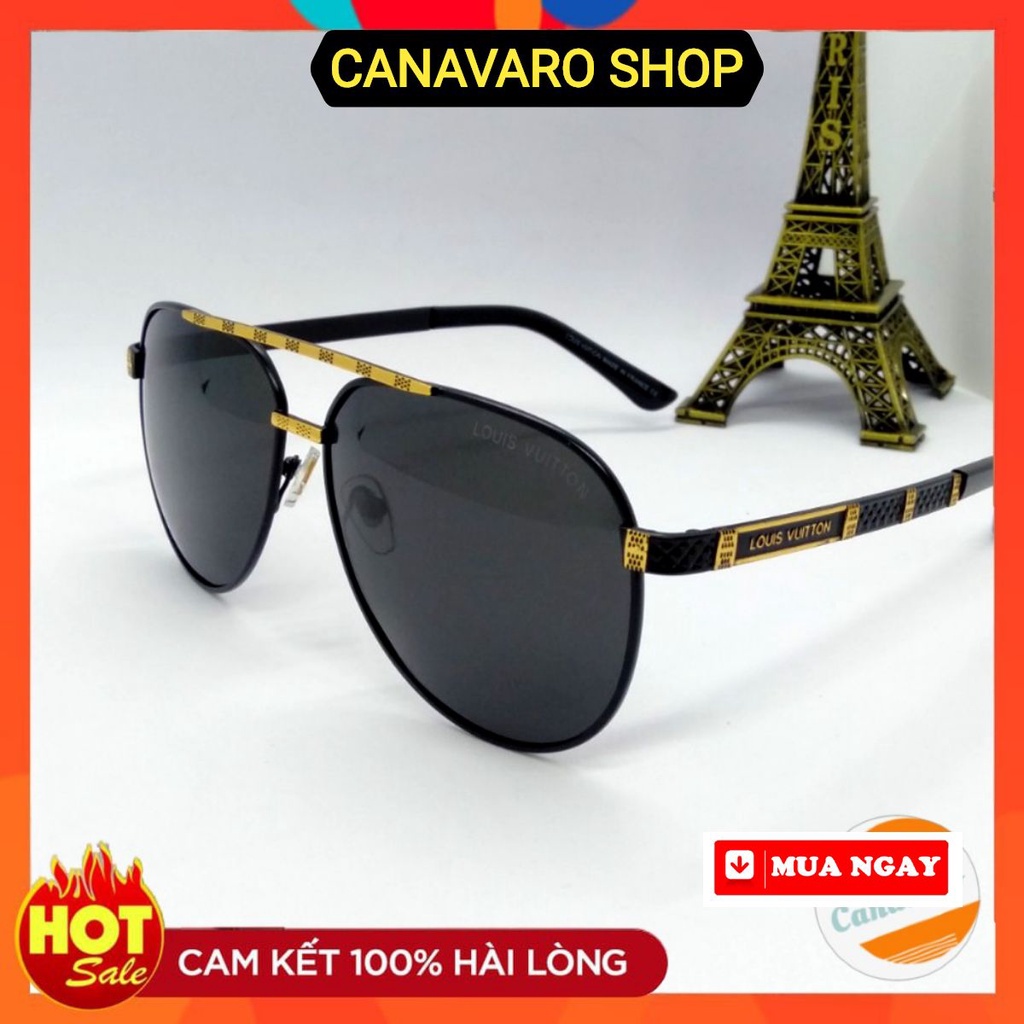 Kính mát nam thời trang cao cấp phân cực chống chói chống tia uv max 400 bảo hành 6 tháng CANAVARO SHOP LV075