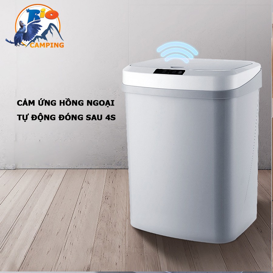 Thùng Rác Thông Minh Cảm Biến Nhiệt Hồng Ngoại tự động mở sau 0.3s dung tích 13L 15L 16L