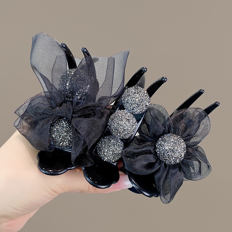 Kẹp Tóc Nhựa Hình Nơ / Bông Hoa Xinh Xắn Dành Cho Nữ