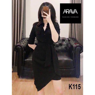  Đầm voan lụa sơ mi cao cấp thời trang Arava vl05