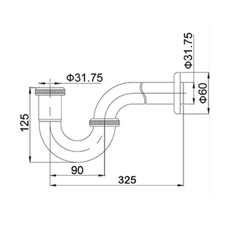 Ống xả Lavabo P-Trap SP035