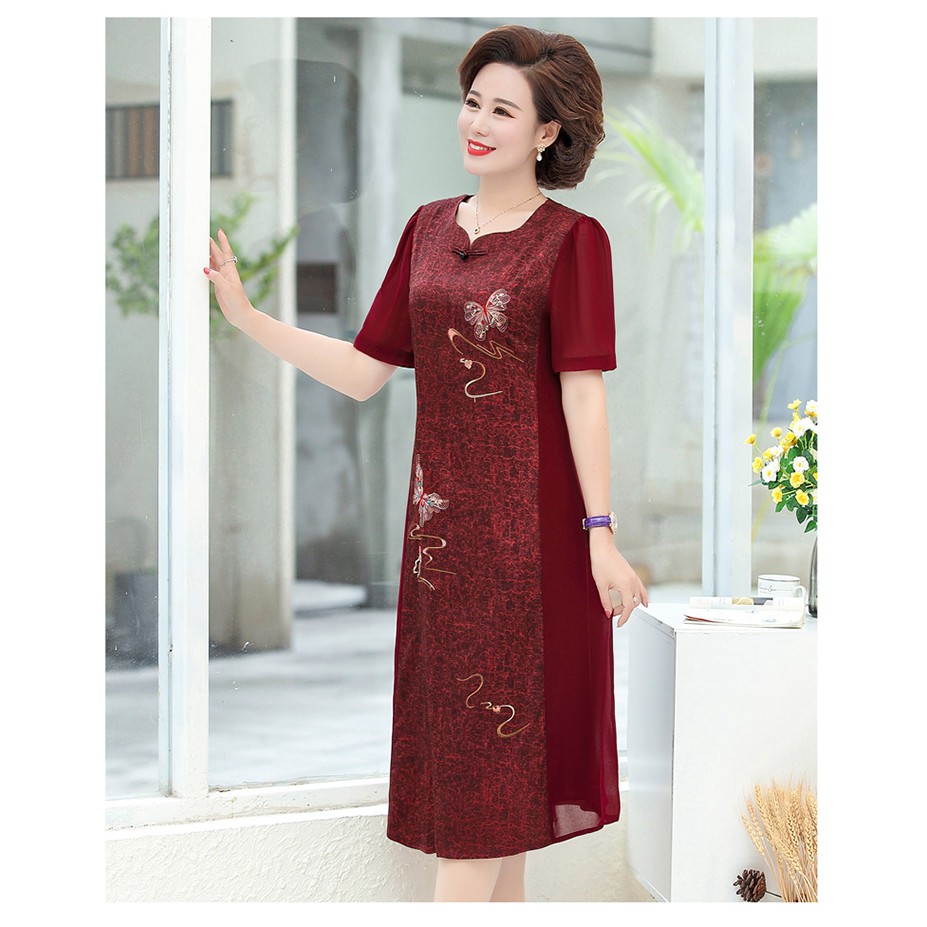 Đầm Quý Bà Đầm Suông Nữ Đầm Trung Niên - 2032_44650397