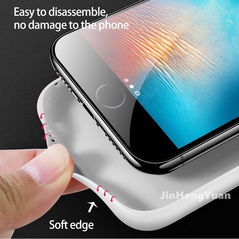 Ốp Điện Thoại Kính Cường Lực Cứng Viền Silicone Mềm Cho IPhone 12 11 Pro Max XR XS Max 7 8 Plus Edge