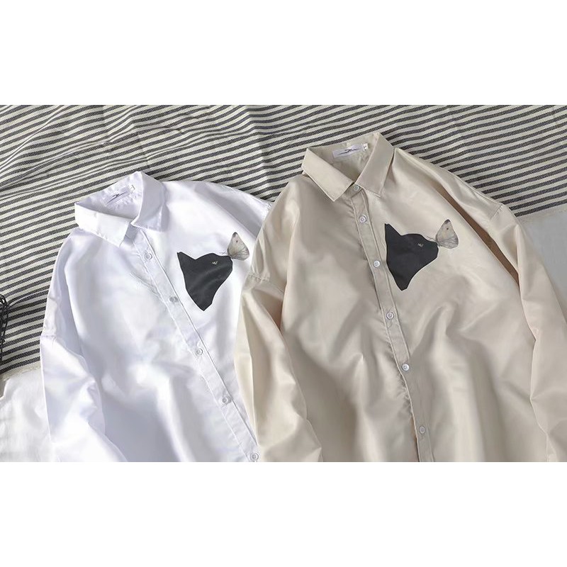 Men's fashion printed long-sleeve shirt