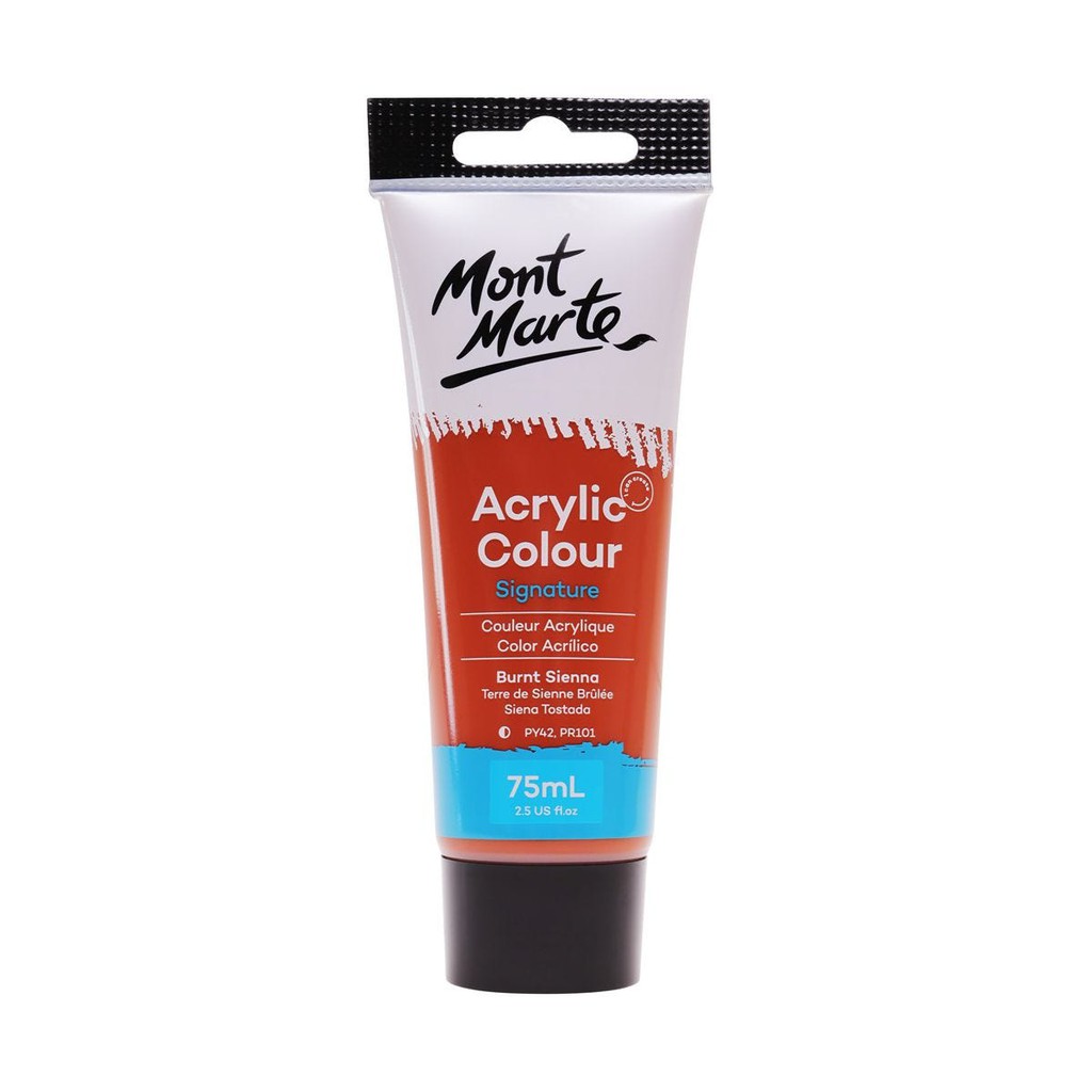 Màu Acrylic Mont Marte 75ml - Burnt Sienna - Acrylic Colour Paint Signature 75ml (2.54oz) - MSCH7514