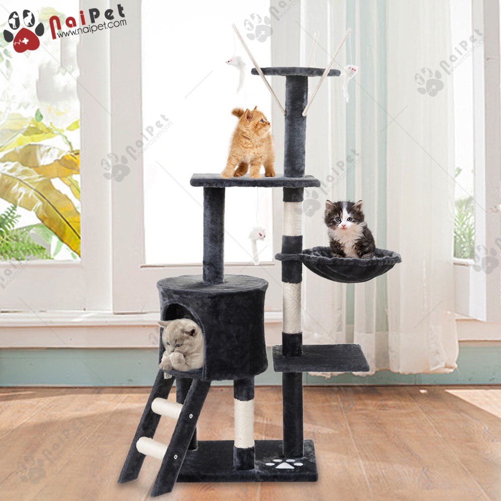 Trụ Cào Móng Bàn Cào Móng Nhà Cào 4 Tầng Cho Mèo Cattree TCM020