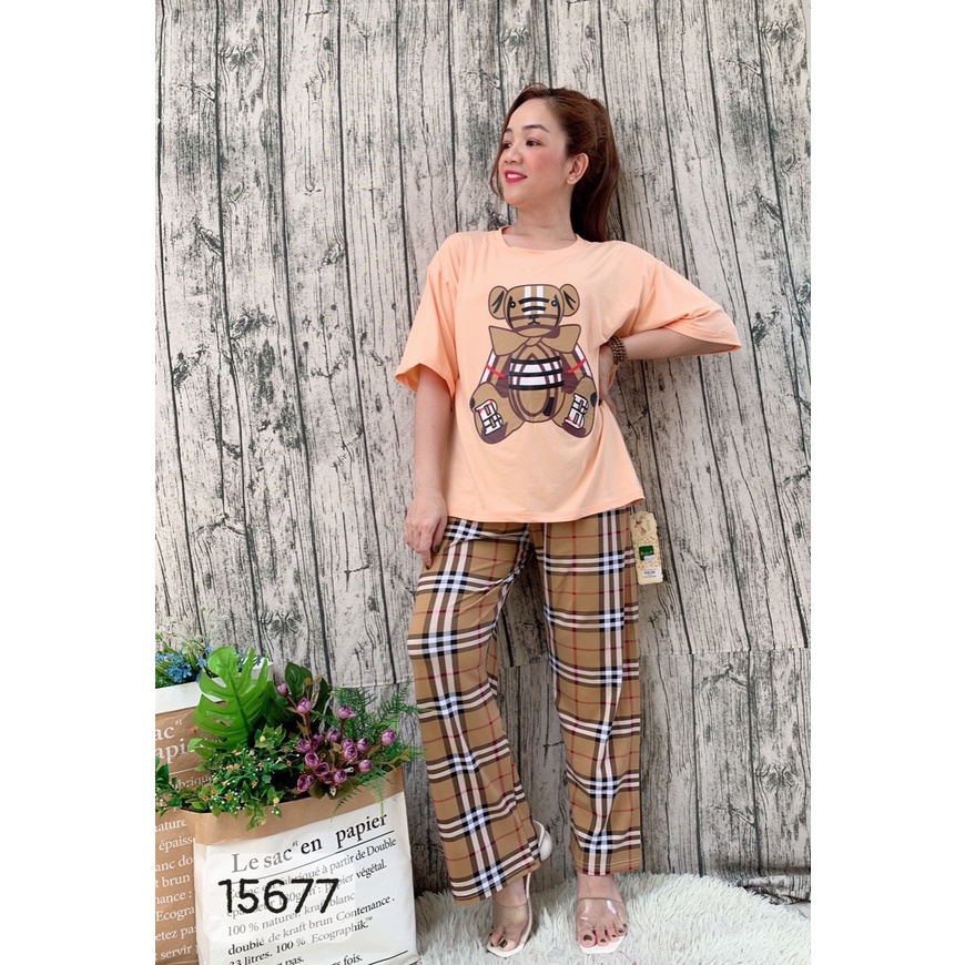 SALE 15677 Đồ Bộ BIG SIZE Dài họa tiết BBR O n g