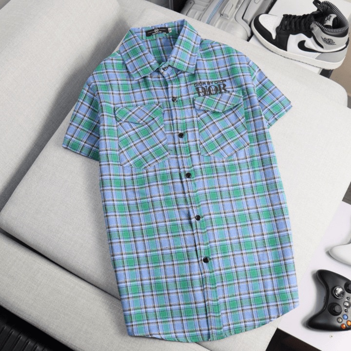 (Free Ship) Áo Sơ Mi Caro Nam Tay Ngắn Màu Sắc TRẻ TRung Năng Động THời TRang Sành Điệu VLTN Shop