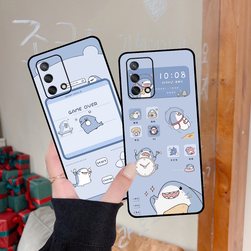 Ốp Oppo A54 / A74 / A95 4G in hình nền cá mập đáng yêu giá rẻ