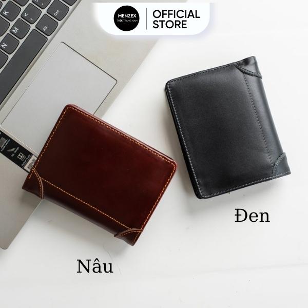 Ví Nam Cao Cấp Da Bò Dáng Đứng Đựng Tiền Đựng Thẻ Bóp Da Thật Cầm Tay Nhỏ Gọn Thời Trang Hà Nội VDT Menzex