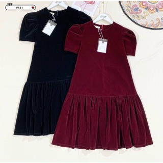 Váy nhung hai màu đuôi cá