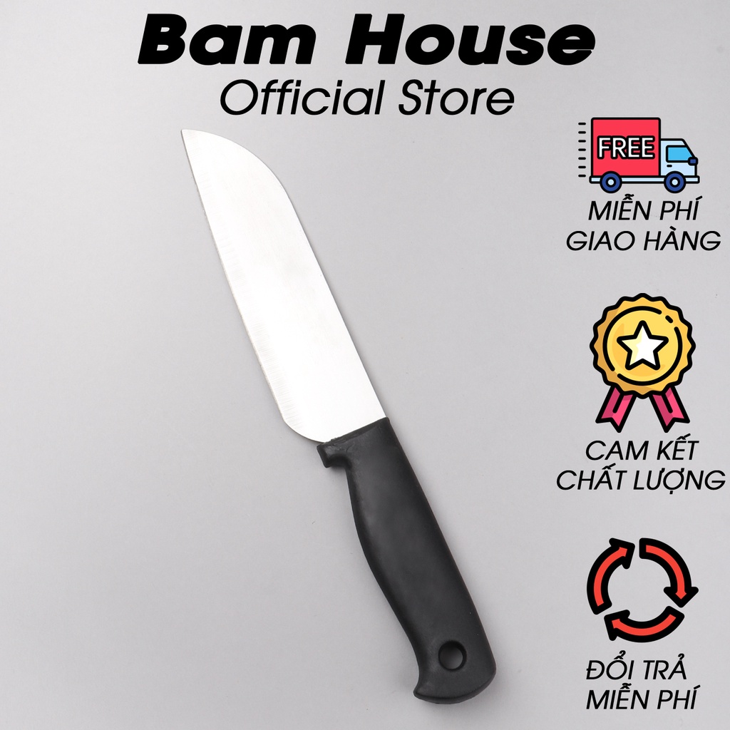 Dao bếp cán đen inox Bam House lưỡi dài cao cấp DC01 – Gia dụng bếp