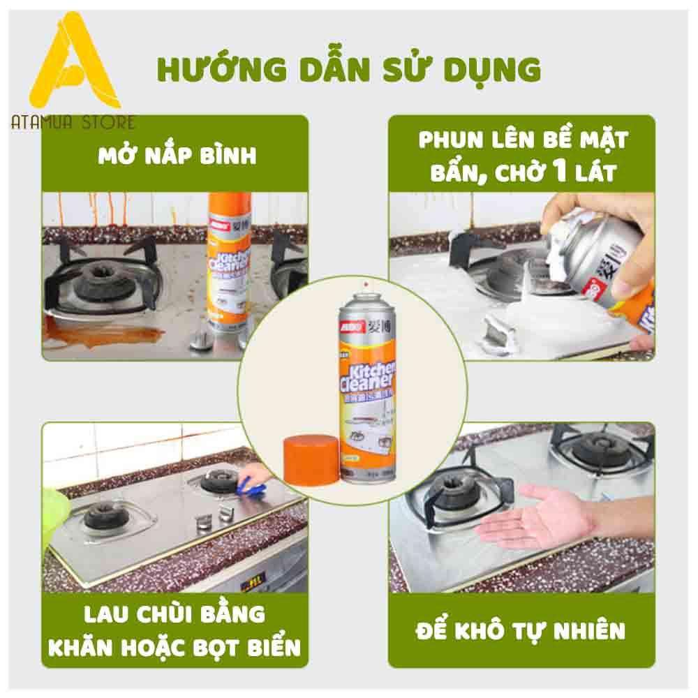 Dung dịch xịt tẩy rửa KITCHEN CLEANER vệ sinh bếp sạch bong kin kít