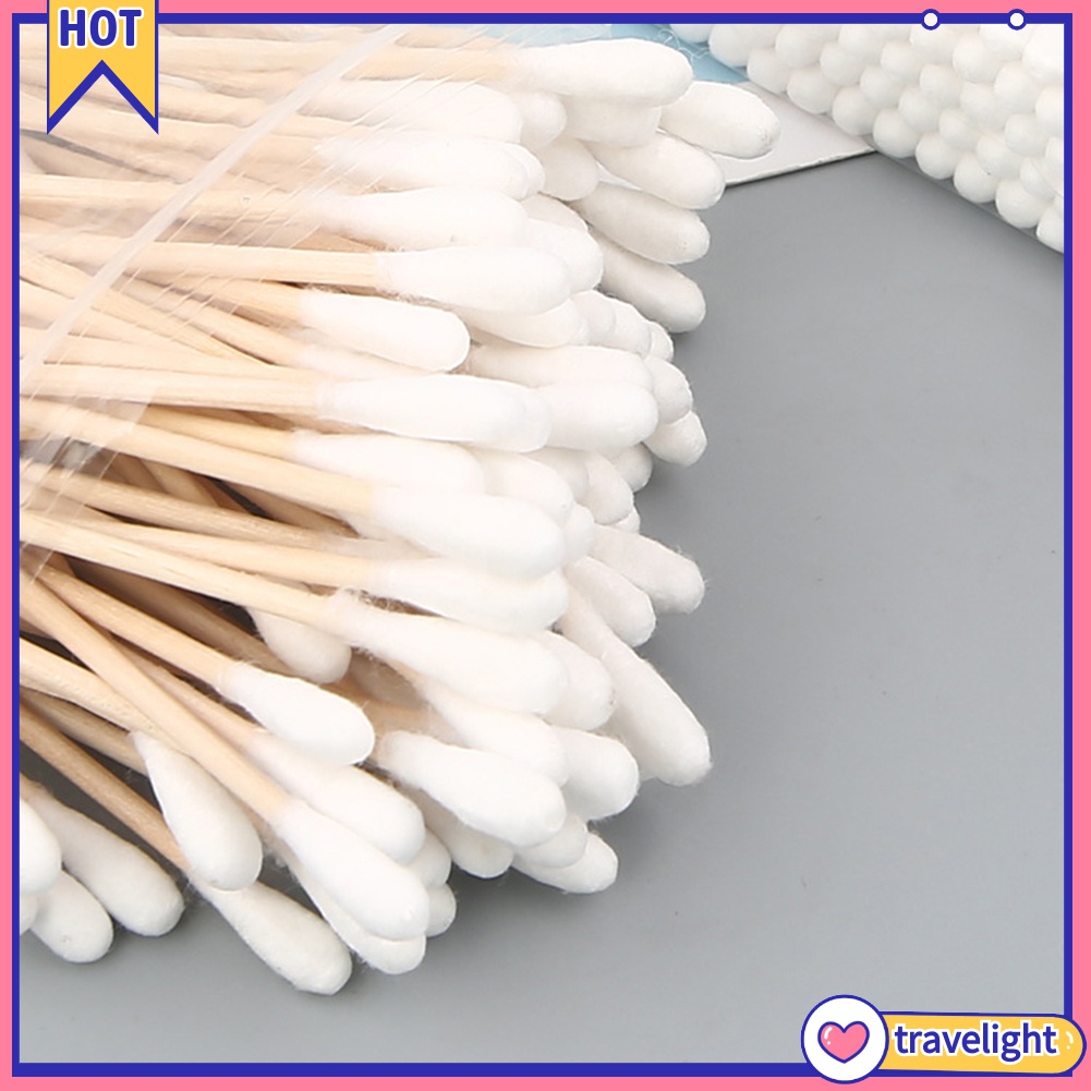 [Hàng mới về] Túi 100 tăm bông thân gỗ đa năng