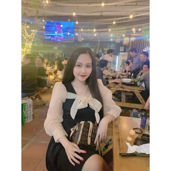 Đầm Nơ Voan Tay Dài Style Tiểu Thư TTP STORE