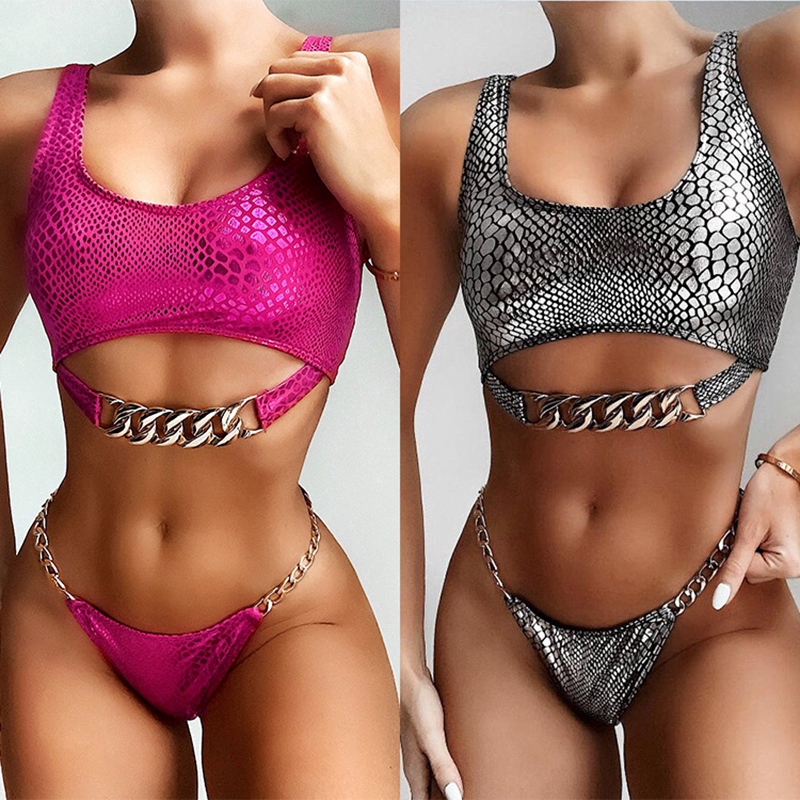 Bộ đồ tắm bikini 2 mảnh họa tiết da rắn gợi cảm | BigBuy360 - bigbuy360.vn