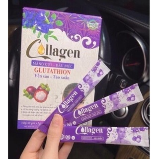 Collagen Măng Cụt, Đậu Biếc Zenpali sáng đẹp da mờ nám 1 Hộp 30 gói