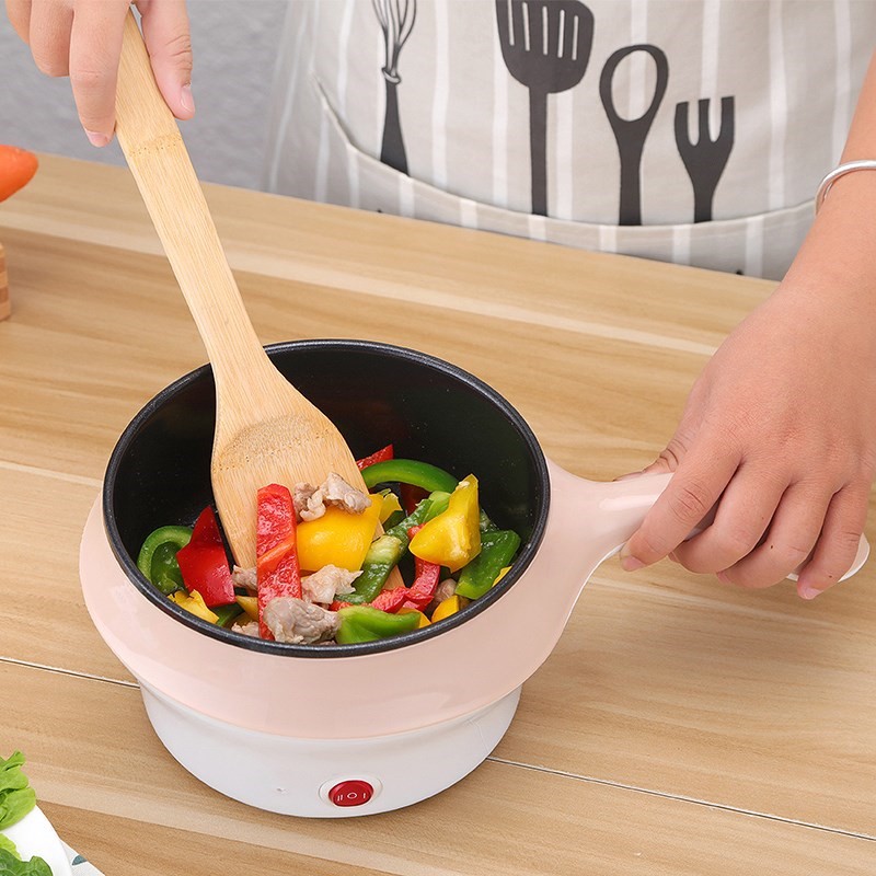 Nồi Lẩu Điện Mini, Nấu Mì 2 Tầng Kèm Giá Hấp Đa Năng Nướng, Luộc - Ca Nấu Mì Mẫu Mới