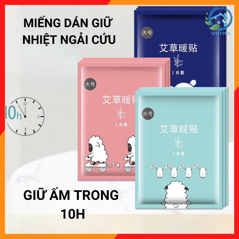 Miếng Dán Giữ Nhiệt Hương Ngải Cứu Đa Năng Sưởi Ấm Giảm Đau Mỏi Cổ Vai Gáy Đau Lưng Đau Bụng Ngày Đèn Đỏ Quina QN025