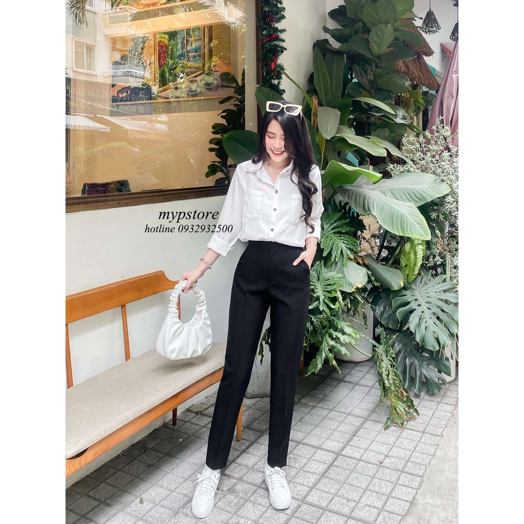 Áo sơ mi viền chỉ nổi mypstore A30