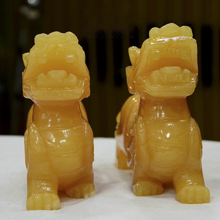 Tỳ hưu phong thủy , tỳ hưu cánh đá ngọc hoàng long - 10cm & 12cm & 15cm