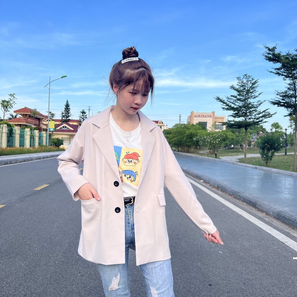 ÁO BLAZER NỨ CAO CẤP HÀNG 2 LỚP CÓ SIZE, VEST BLAZER TRƠN 2 LỚP CHẤT ĐẸP MẪU MỚI 2021