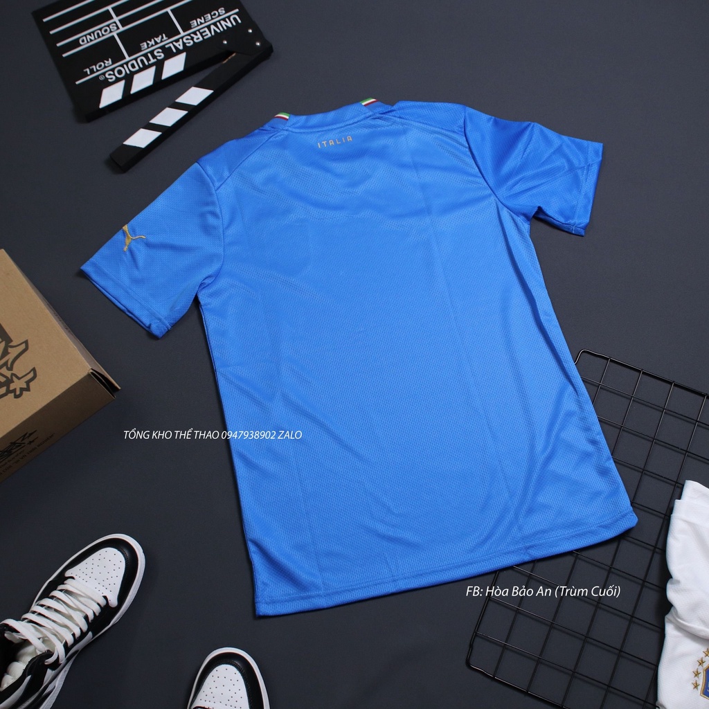Bộ Quần Áo Đá Banh ĐT Italia/ Ý Áo Xanh Quần Trắng mùa giải 22/23
