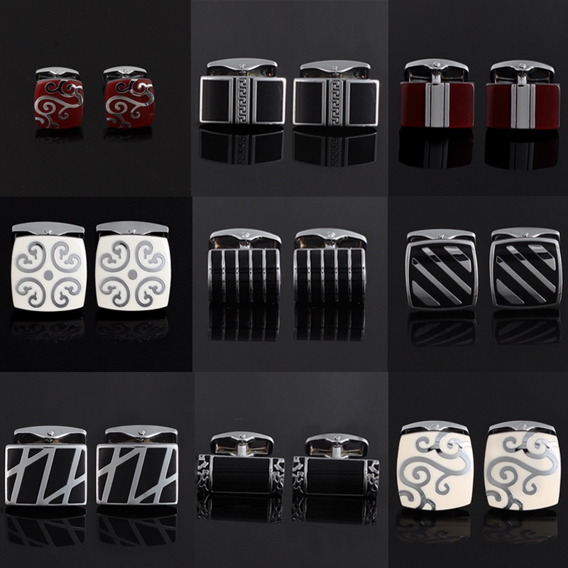 Cặp khuy măng sét EFAN đính đá giả thời trang sang trọng cho nam