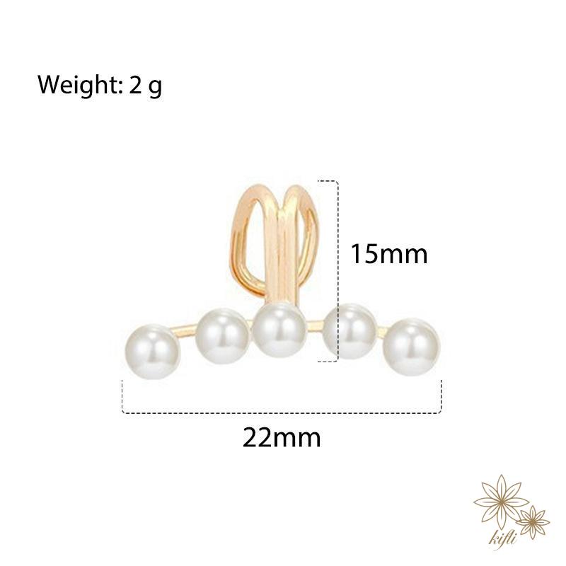 🌸1 Khuyên Kẹp Vành Tai Đính Ngọc Trai Giả Thời Trang Nữ