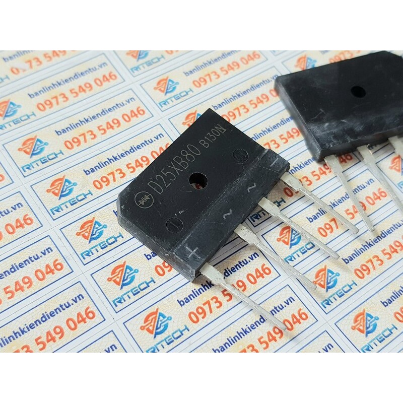 [Combo 5 chiếc] D25XB80 Diode chỉnh lưu cầu 25A 800V