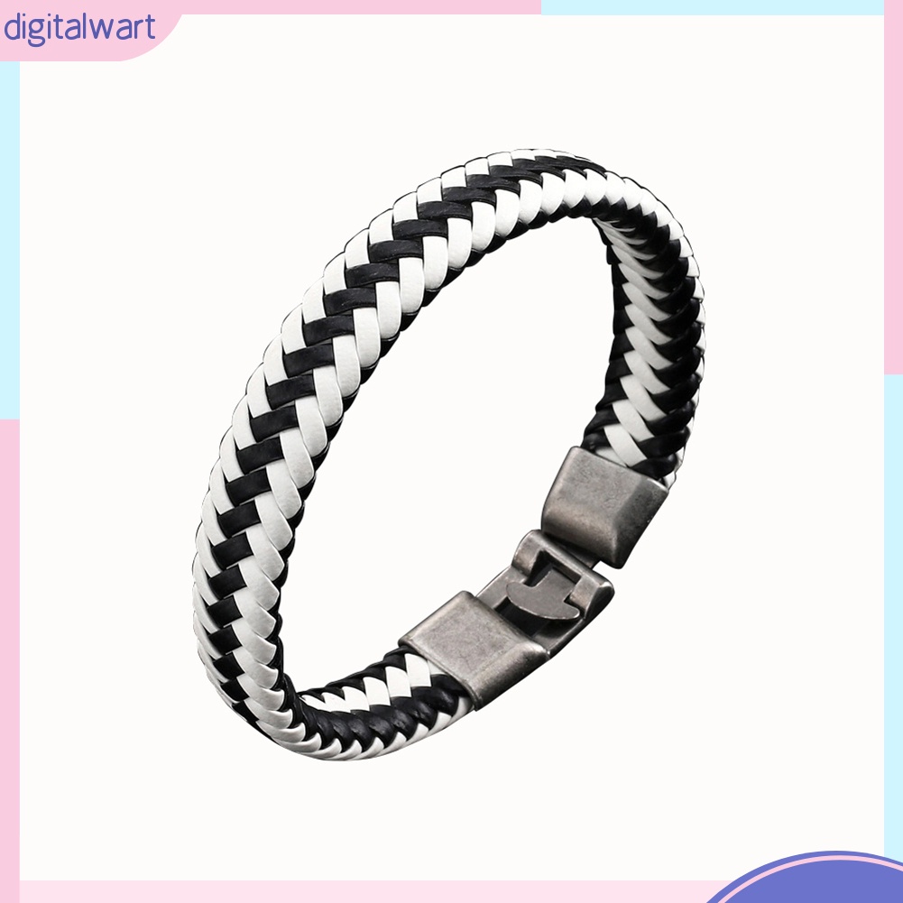 Vòng tay bện dây giả da thời trang Unisex