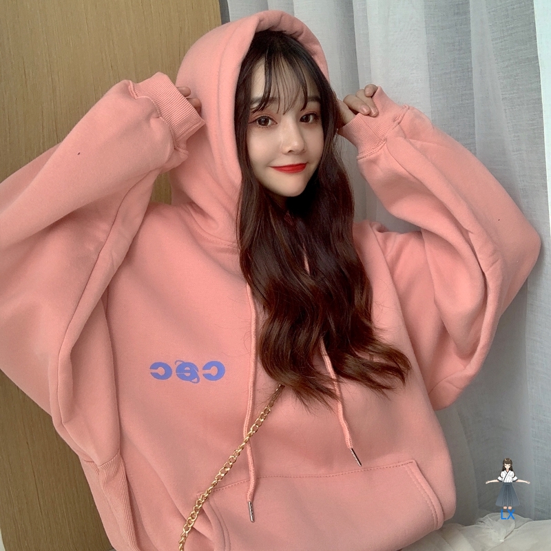 <Ready> Áo hoodie phong cách Hàn Quốc năng động trẻ trung dành cho nữ