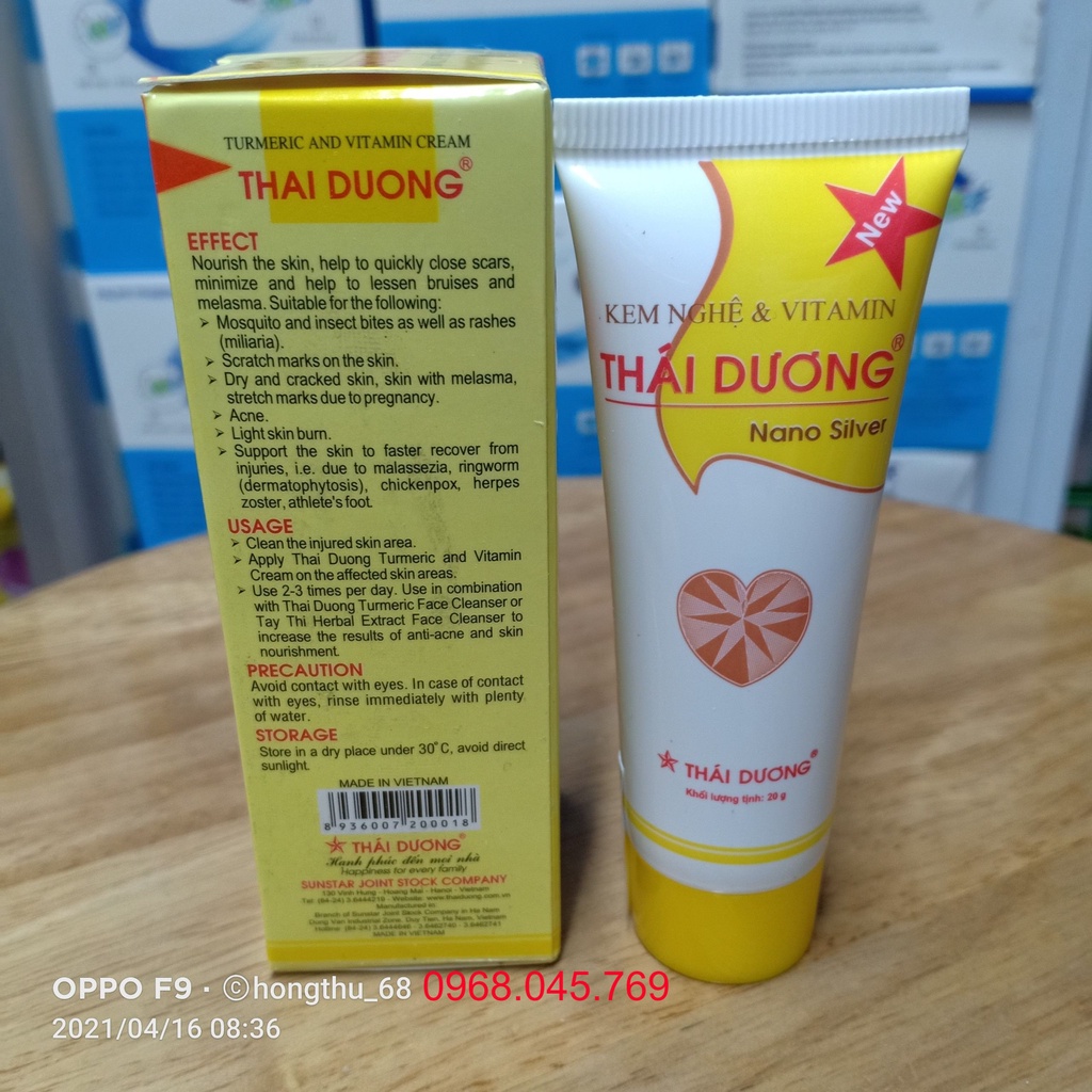 KEM NGHỆ & VITAMIN THÁI DƯƠNG tuýp 20g