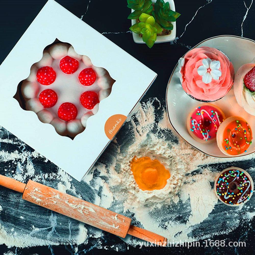 Hộp Đựng Bánh Cupcake Trang Trí Sinh Nhật Màu Trắng