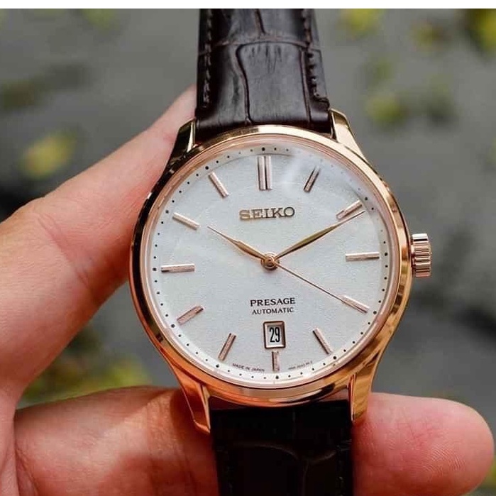 Đồng hồ cơ nam Seiko SRPD42J1 kính Sapphire chống xước, chống nước 3 ATM. dây da thời trang cao cấp chính hãng Nhật Bản