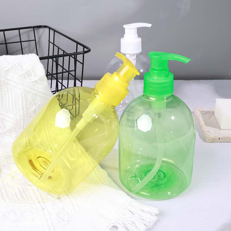 Bình Rỗng Trong Suốt Đựng Dầu Gội/Sữa Tắm Dung Tích 500Ml Có Thể Tái Sử Dụng Nhiều Màu Sắc