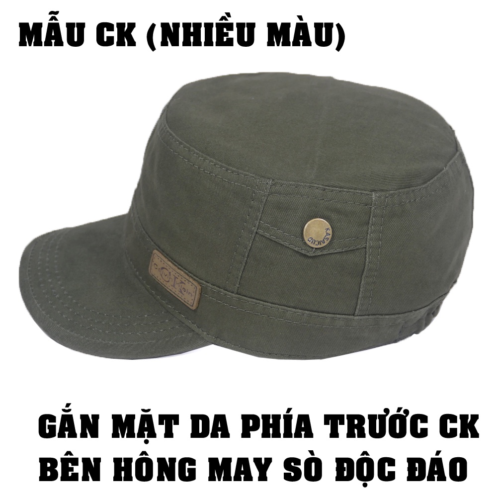 [ Nhiều màu] Nón kết đẹp mũ lưỡi trai nam đầu bằng bít đuôi có may thun phía sau giúp giữ chặt nón và tăng size vòng đầu