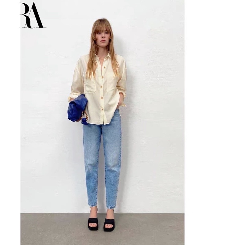 Áo sơmi ZR màu kem