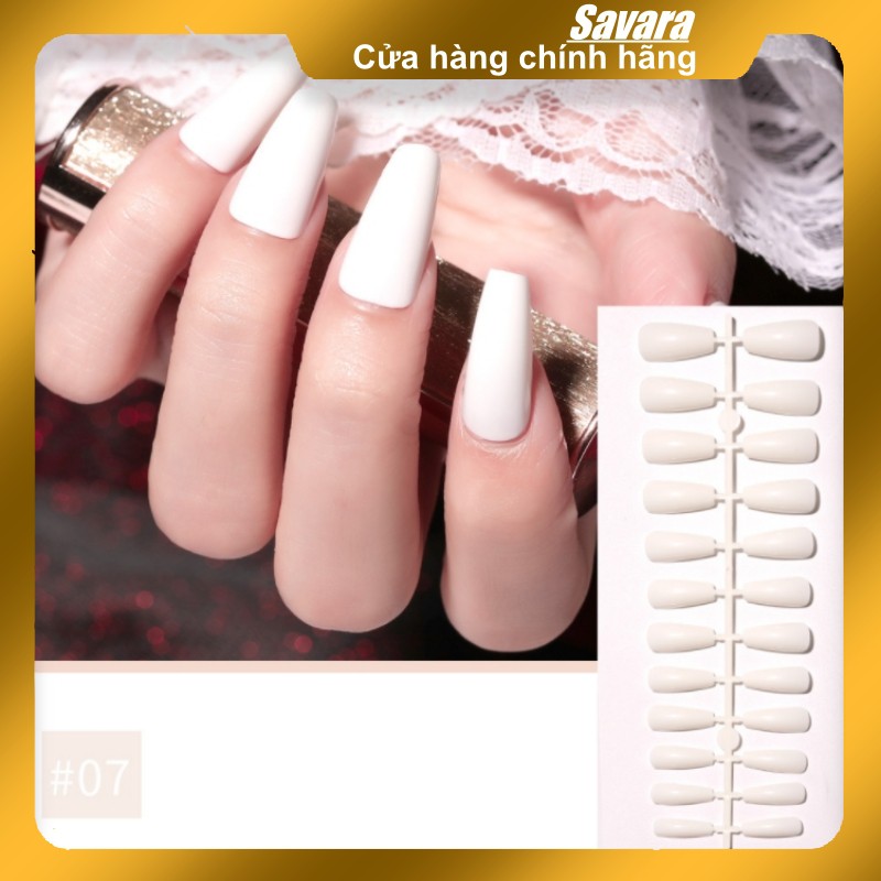 Móng tay giả kiểu Ballerina dài 24 cái/thanh màu 07