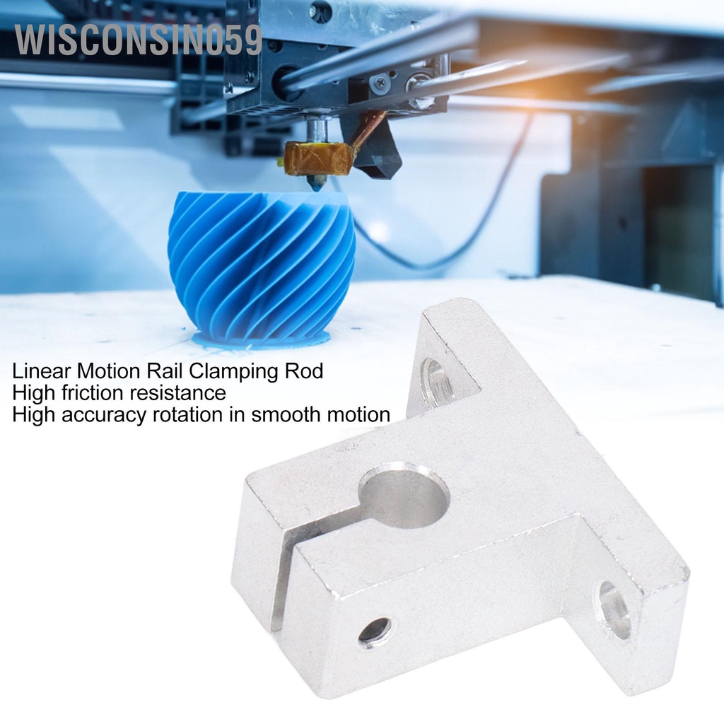 Wisconsin059 8 cái Hướng dẫn thanh kẹp chuyển động tuyến tính Hỗ trợ nhôm cho Trục Phụ kiện máy in 3D