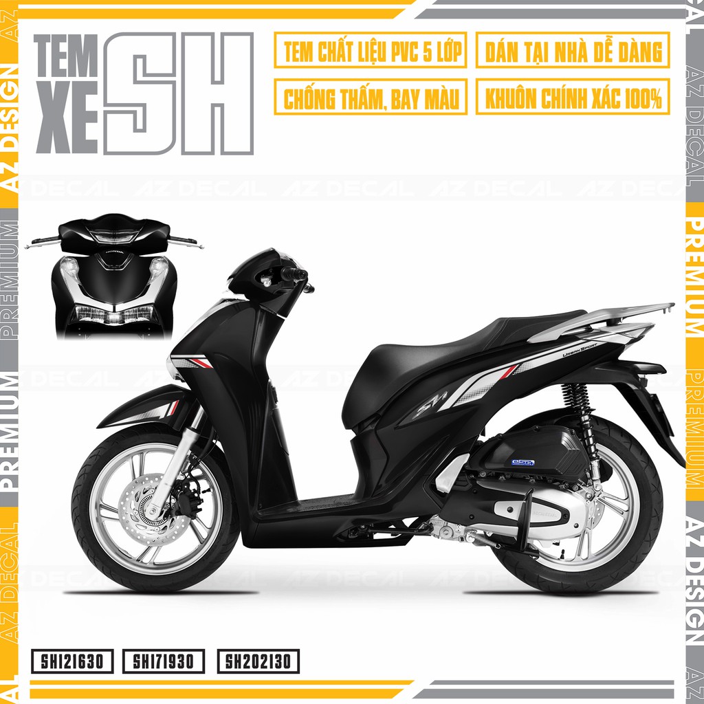 Tem Rời Xe SH 2012 - 2022 Matrix | SH30 | Decal Chế Nhiều Màu Tem Cho Xe Đen, Đỏ, Xám,...