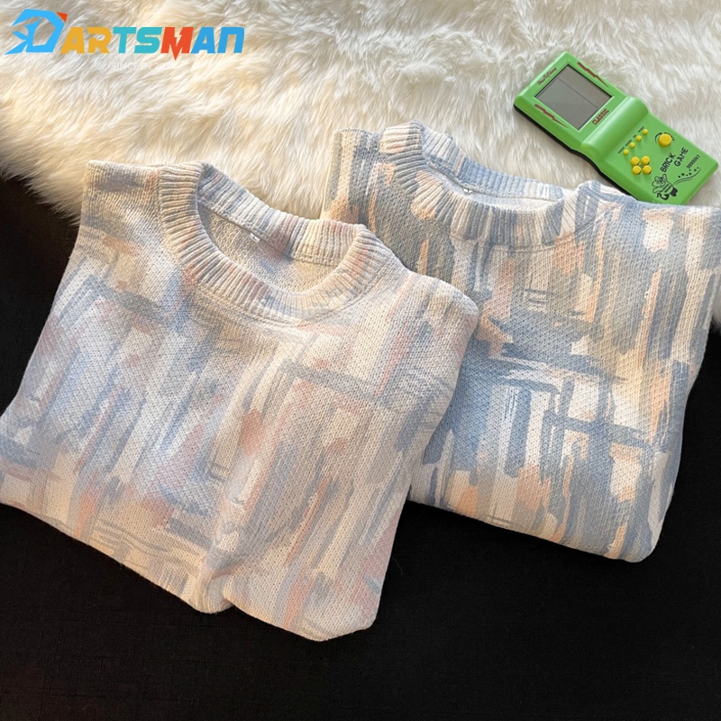 Áo sweater dệt kim tay dài cỡ M-2XL dễ phối đồ phong cách Hàn Quốc thường ngày ấm áp